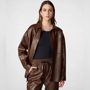 Bagatelle faux leather brown shirt size M